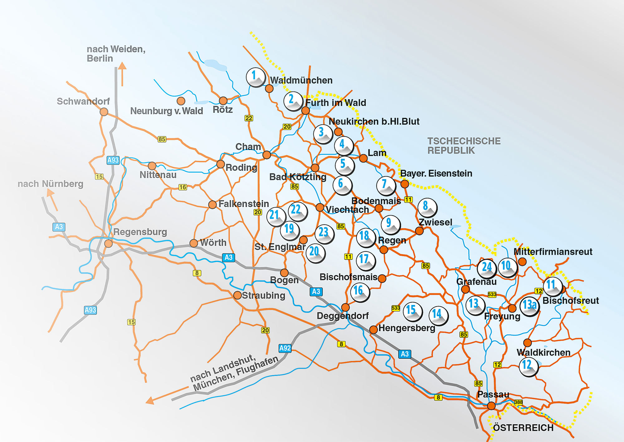 Skilift Karte Bayerischer Wald